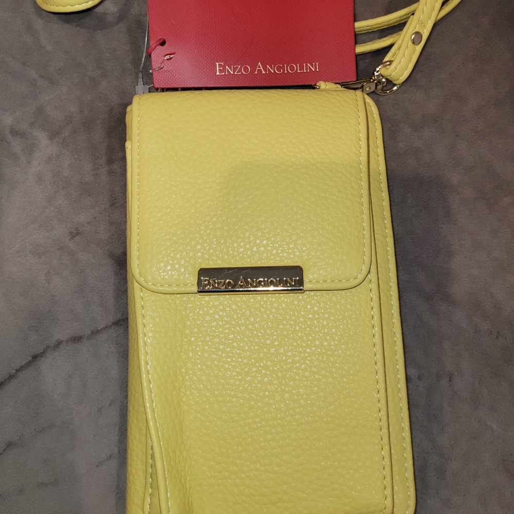 Enzo Angiolini Neon Yellow Crossbody Bag.